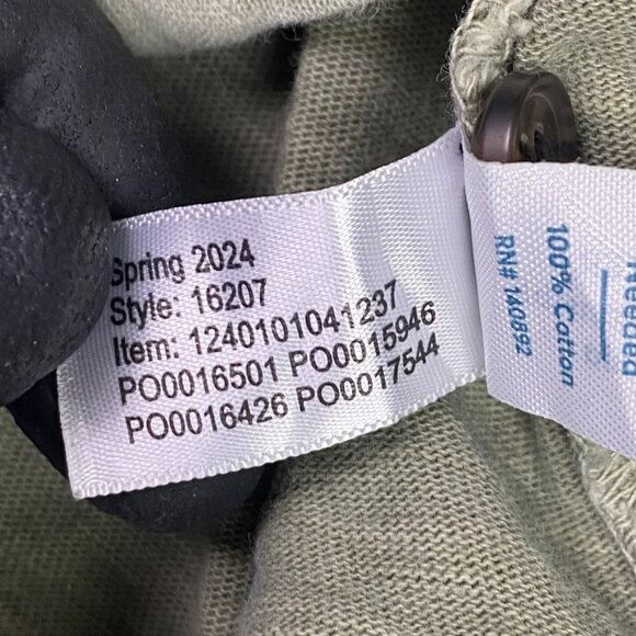 Marine Layer Vintage Heavy Slub Button Down Shirt Men's Medium Faded Green - Picture 6 of 10